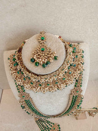 Shazmeen Emerald Pearl 6 - Piece Bridal - SOKORA JEWELSShazmeen Emerald Pearl 6 - Piece Bridal