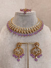 Shelly Faux Kundan Set - Lilac - SOKORA JEWELSShelly Faux Kundan Set - LilacNECKLACE SETS