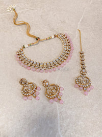 Shelly Faux Kundan Set - Pink - SOKORA JEWELSShelly Faux Kundan Set - PinkNECKLACE SETS