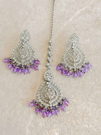 Shetal Silver Earring & Tikka sets - SOKORA JEWELSShetal Silver Earring & Tikka sets