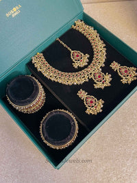Shona 4 Piece Jewelry Set Box - Maroon - SOKORA JEWELSShona 4 Piece Jewelry Set Box - Maroon