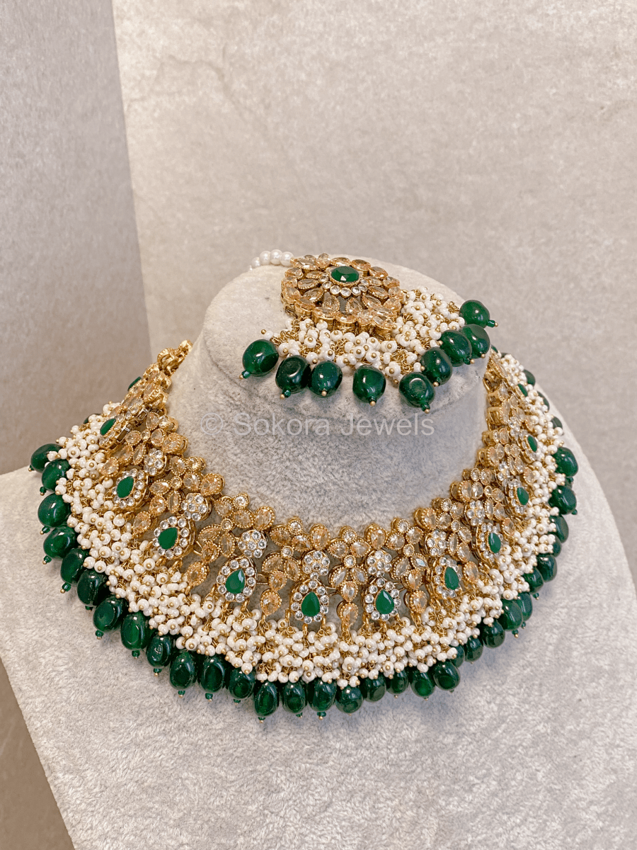 Green Bridal Lehenga Jewellery Set For Green Lehenga Siara Bridal