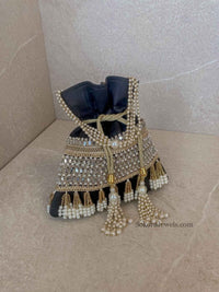 Silk & Mirror Detail Potli Bag - 2 Colour Options - SOKORA JEWELSSilk & Mirror Detail Potli Bag - 2 Colour Options