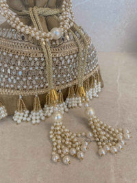 Silk & Mirror Detail Potli Bag - 2 Colour Options - SOKORA JEWELSSilk & Mirror Detail Potli Bag - 2 Colour Options