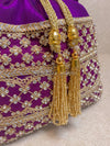 Silk & Stonework Potli Bag - SOKORA JEWELSSilk & Stonework Potli Bag