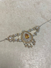 Silver and Peach Arm Band - SOKORA JEWELSSilver and Peach Arm Band