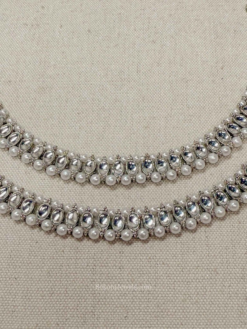 Silver and Pearl Anklets - SOKORA JEWELSSilver and Pearl Anklets