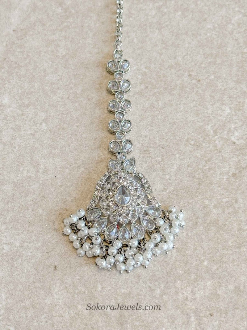 Silver and Pearl Tikka - SOKORA JEWELSSilver and Pearl Tikka