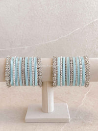 Silver & Blue Bangle set - SOKORA JEWELSSilver & Blue Bangle setBANGLES