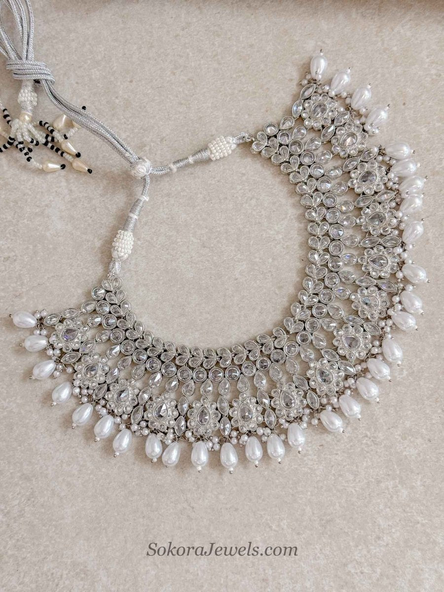 Silver Bridal Necklace - SOKORA JEWELSSilver Bridal Necklace