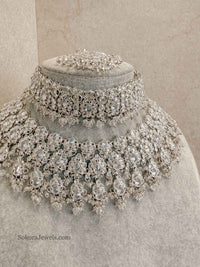 Silver Bridal Necklace set - SOKORA JEWELSSilver Bridal Necklace set