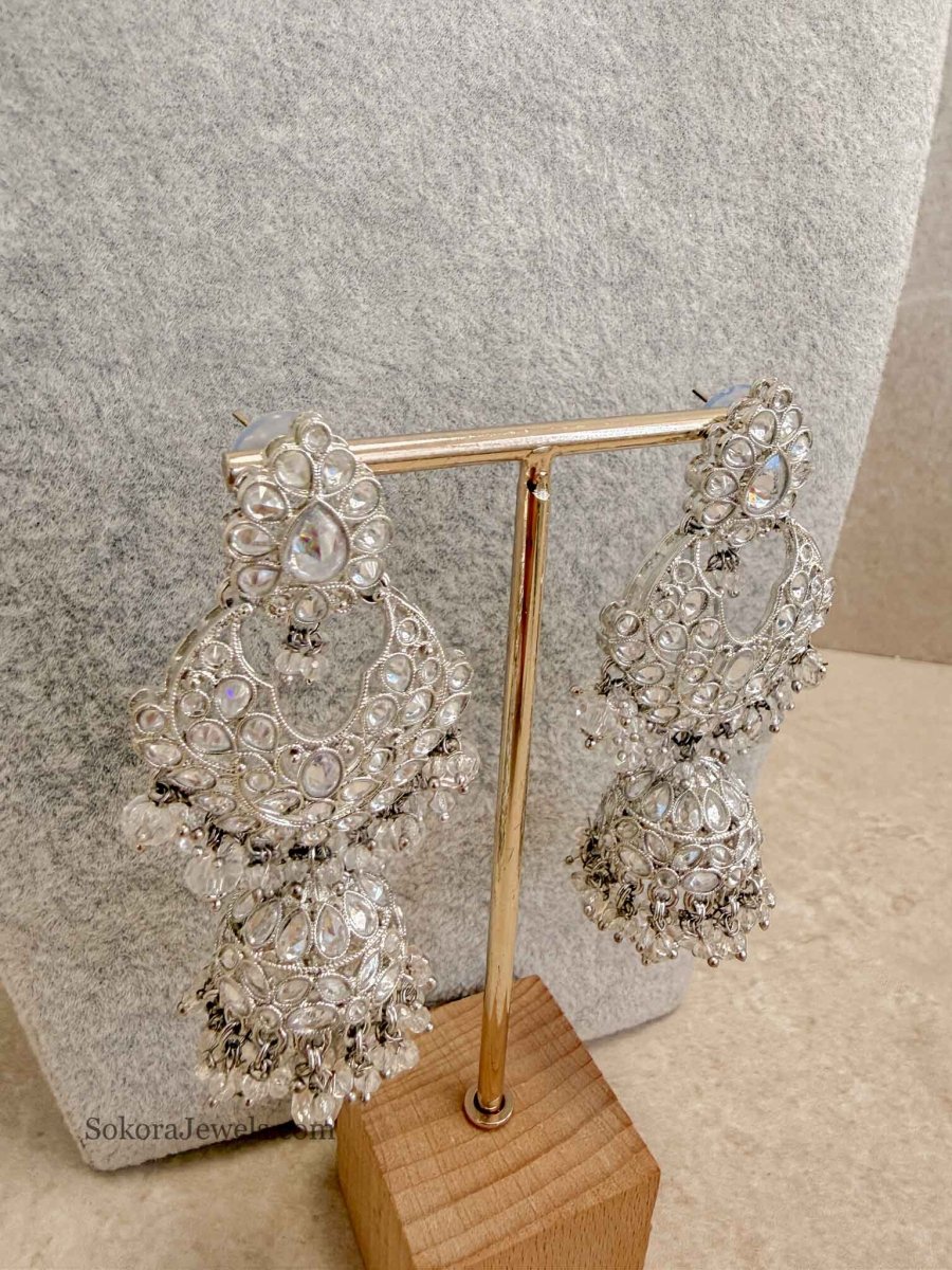 Silver Bridal Necklace set - SOKORA JEWELSSilver Bridal Necklace set