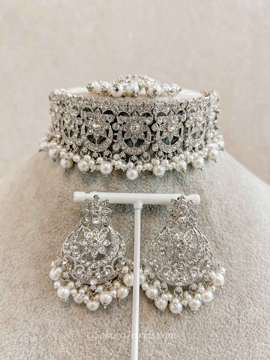 Silver Choker Sets - SOKORA JEWELSSilver Choker Sets