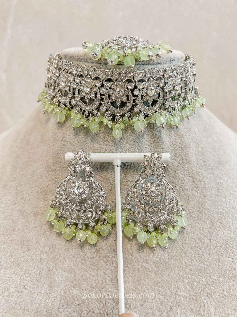Silver Choker Sets - SOKORA JEWELSSilver Choker Sets