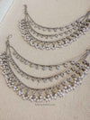 Silver Crystal Earring chains - SOKORA JEWELSSilver Crystal Earring chainsEARRINGS