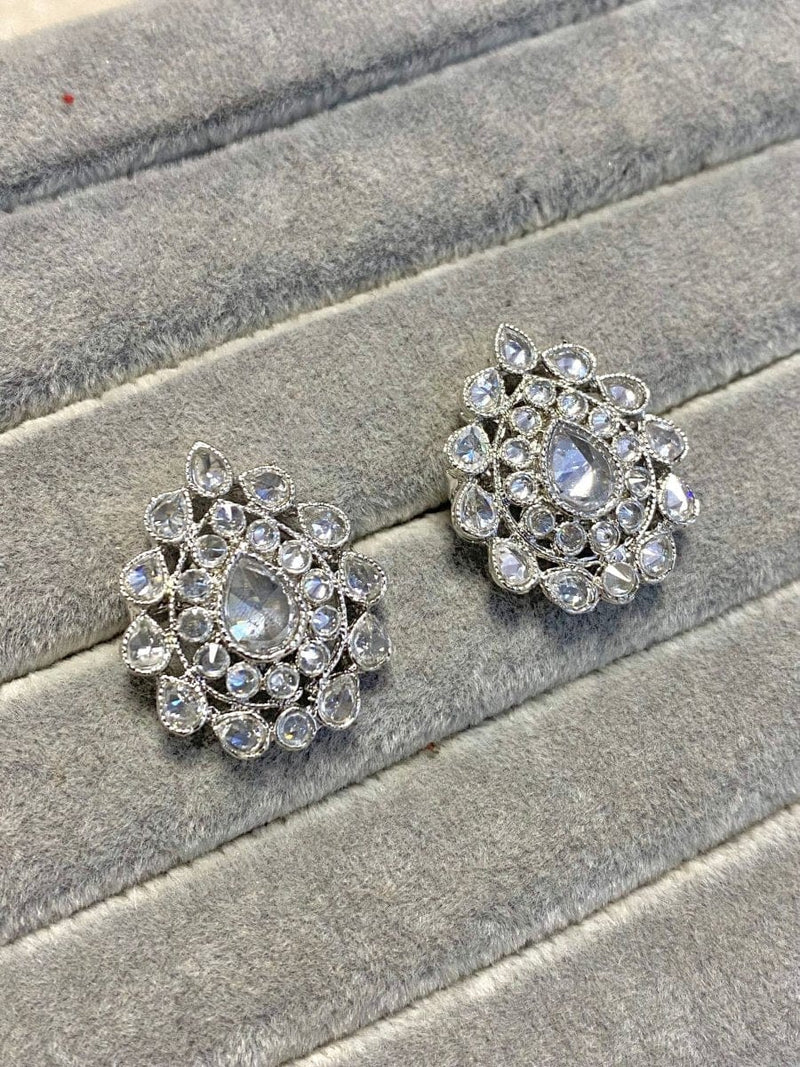 Silver Crystal Earring Tops - SOKORA JEWELSSilver Crystal Earring Tops