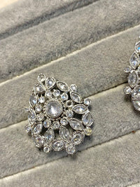 Silver Crystal Earring Tops - SOKORA JEWELSSilver Crystal Earring Tops