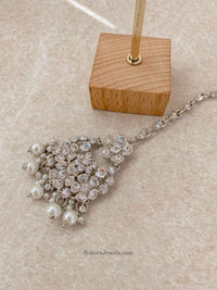 Silver Earring & Tikka Set - SOKORA JEWELSSilver Earring & Tikka Set