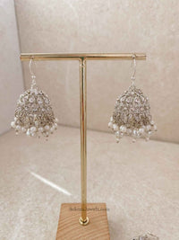 Silver Earring & Tikka Set - SOKORA JEWELSSilver Earring & Tikka Set