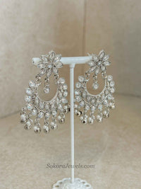Silver Ghungroo Necklace Set - Silver - SOKORA JEWELSSilver Ghungroo Necklace Set - Silver