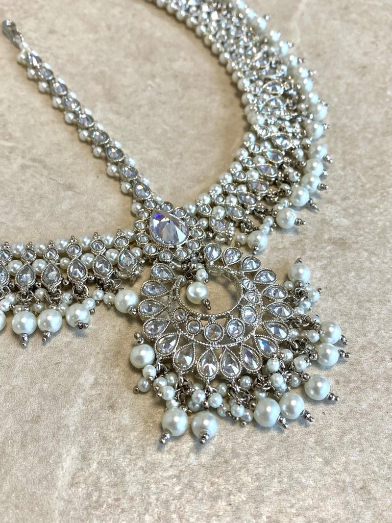 Silver Mathapatti - Pearl - SOKORA JEWELSSilver Mathapatti - Pearl