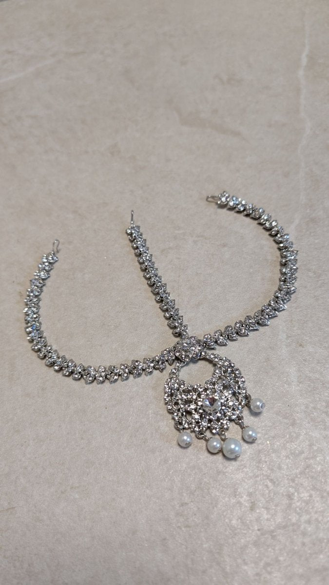 Silver Mathapatti - Pearl - SOKORA JEWELSSilver Mathapatti - Pearl