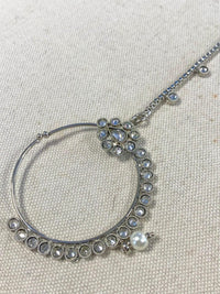 Silver Nose ring - Pearl (Slide type) - SOKORA JEWELSSilver Nose ring - Pearl (Slide type)