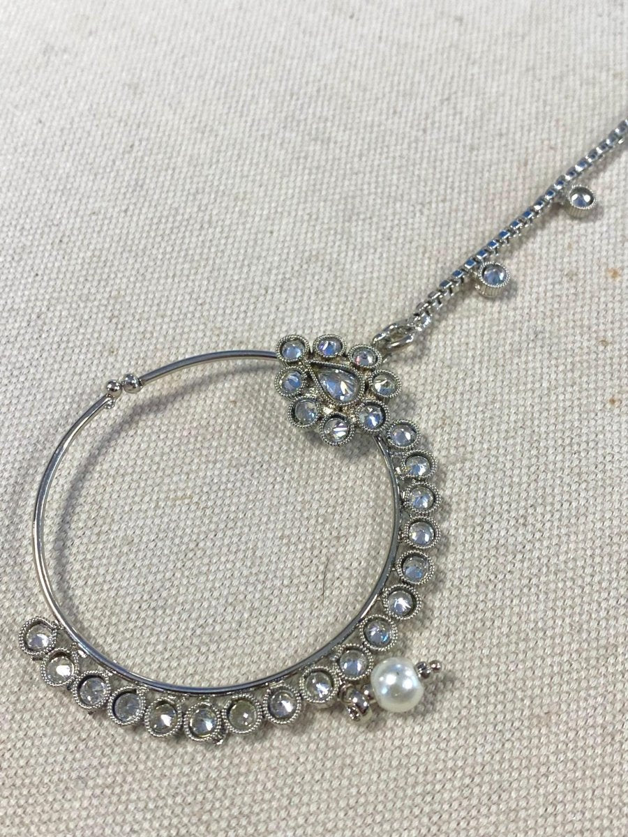 Silver Nose ring - Pearl (Slide type) - SOKORA JEWELSSilver Nose ring - Pearl (Slide type)