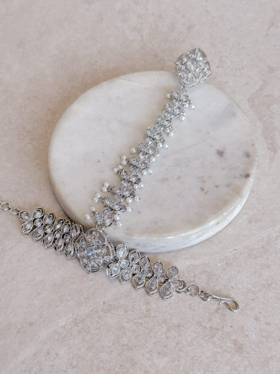 Silver & Pearl Hand Harness - SOKORA JEWELSSilver & Pearl Hand Harness