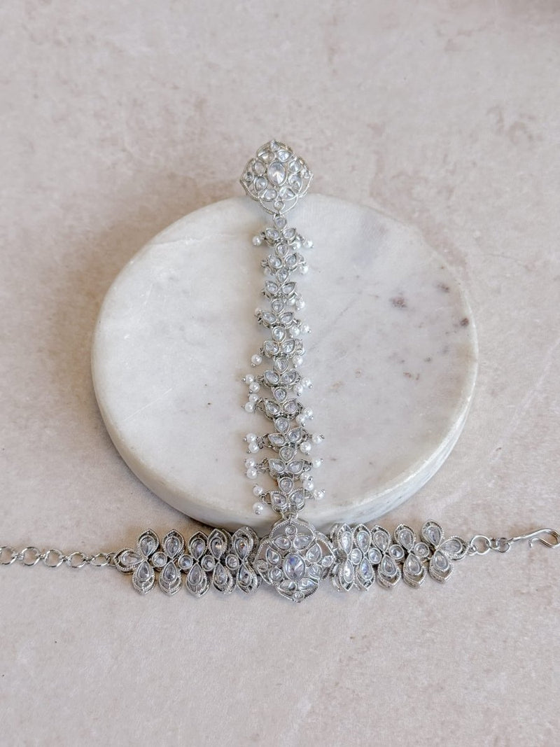 Silver & Pearl Hand Harness - SOKORA JEWELSSilver & Pearl Hand Harness