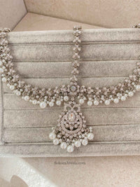 Silver & Pearl Mathapatti - SOKORA JEWELSSilver & Pearl Mathapatti