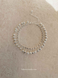Silver Tone Ghungroo Anklet – Bridal Payal (Sold Individually) - SOKORA JEWELSSilver Tone Ghungroo Anklet – Bridal Payal (Sold Individually)