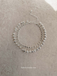 Silver Tone Ghungroo Anklet – Bridal Payal (Sold Individually) - SOKORA JEWELSSilver Tone Ghungroo Anklet – Bridal Payal (Sold Individually)