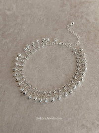 Silver Tone Ghungroo Anklet – Bridal Payal (Sold Individually) - SOKORA JEWELSSilver Tone Ghungroo Anklet – Bridal Payal (Sold Individually)