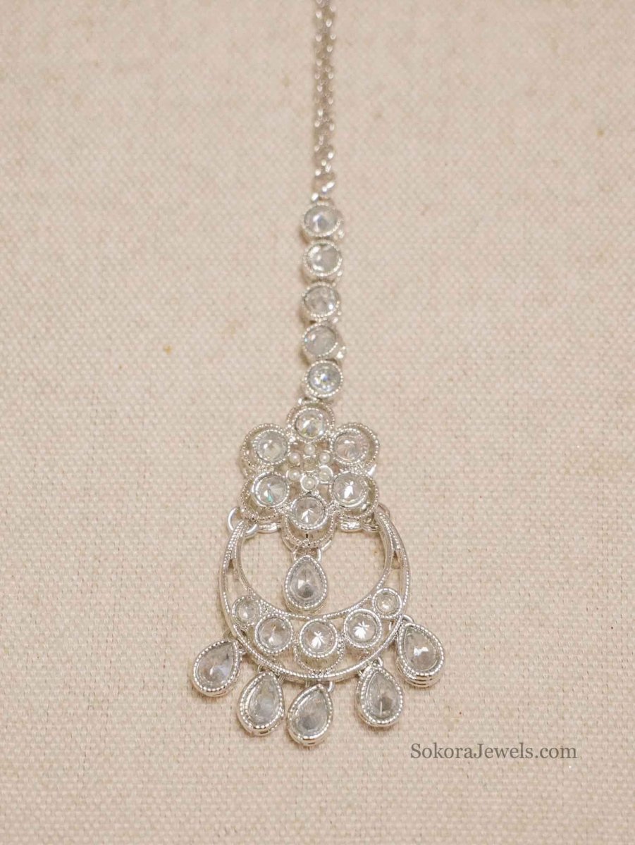 Silver Zircon Statement Tikka - SOKORA JEWELSSilver Zircon Statement Tikka
