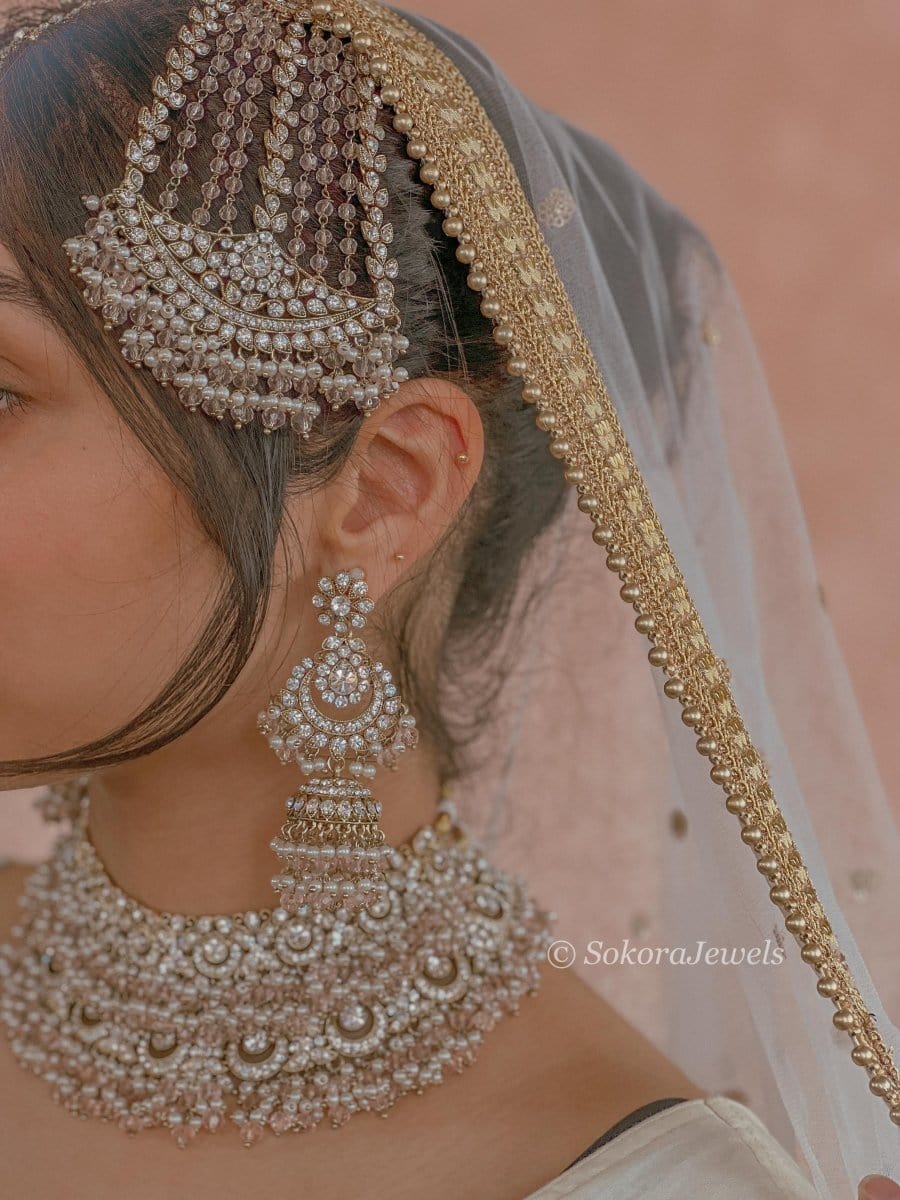 Simmi Jhumar - Light Pink - SOKORA JEWELSSimmi Jhumar - Light Pink