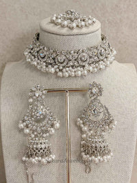 Simmi Silver Choker Set - SOKORA JEWELSSimmi Silver Choker Setnecklace sets