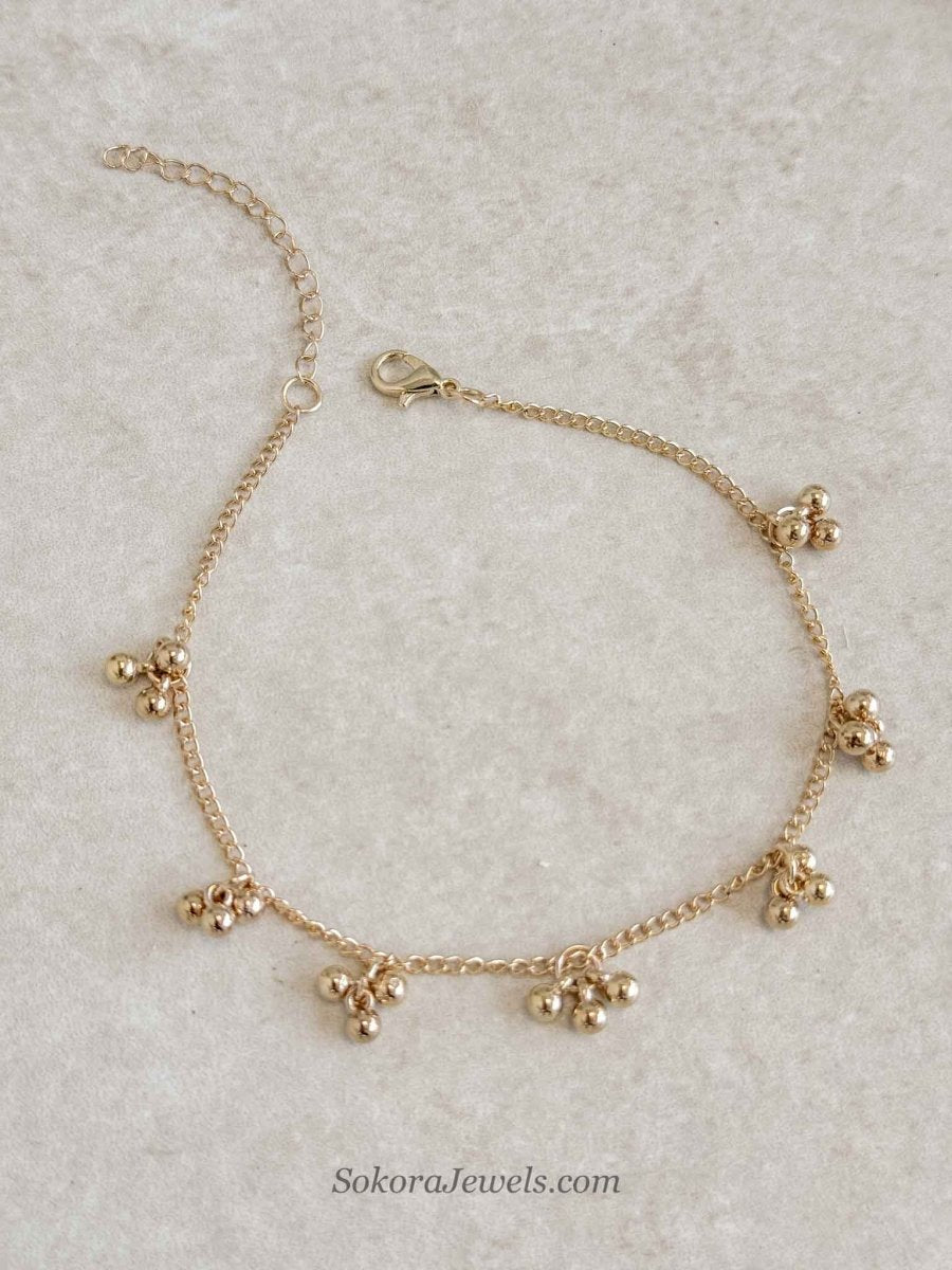 Simple Ball Anklet - SOKORA JEWELSSimple Ball Anklet