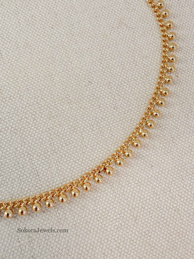 Simple Ball Anklet - SOKORA JEWELSSimple Ball Anklet