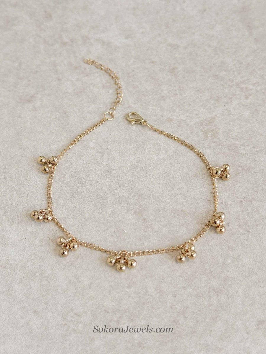 Simple Ball Anklet - SOKORA JEWELSSimple Ball Anklet