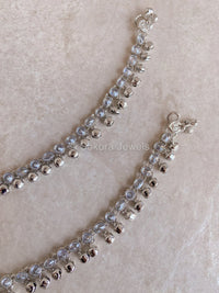 Simple Belled Anklets - Silver - SOKORA JEWELSSimple Belled Anklets - Silver