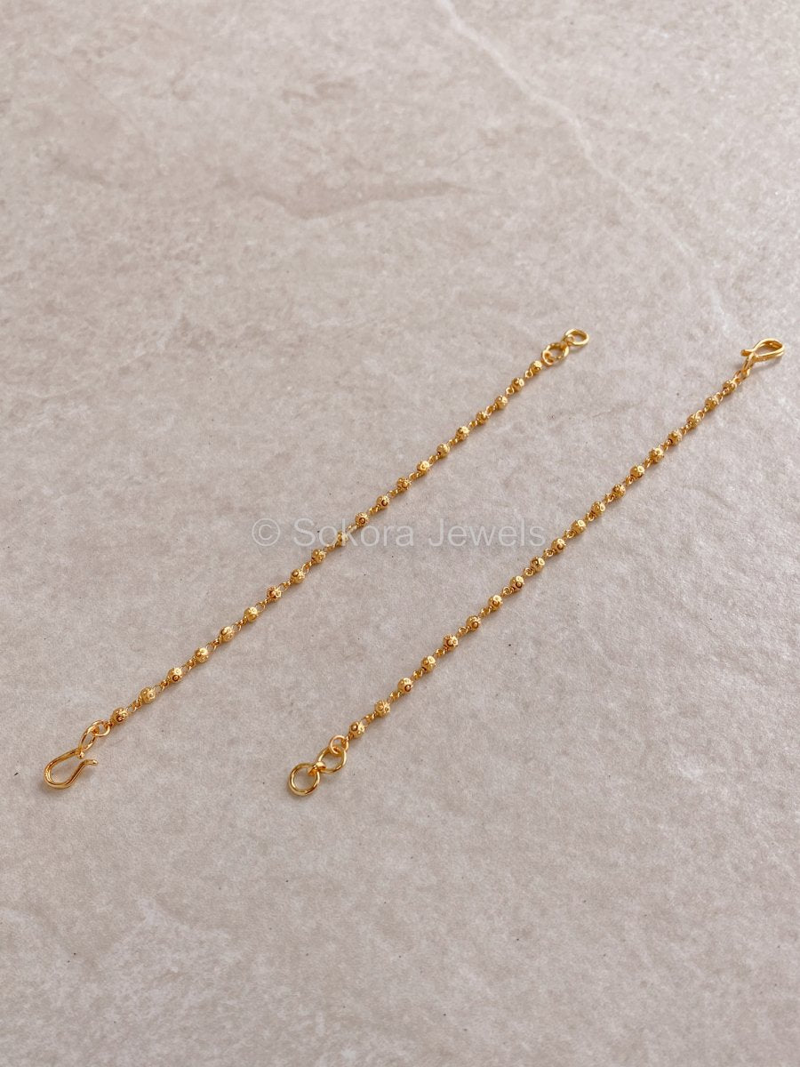 Simple Bright Gold Earring Chains - SOKORA JEWELSSimple Bright Gold Earring ChainsEARRINGS