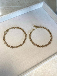 Simple Crystal Anklets - Champagne - SOKORA JEWELSSimple Crystal Anklets - Champagne