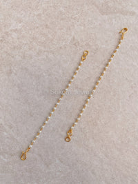 Simple Pearl Earring Chains - SOKORA JEWELSSimple Pearl Earring ChainsEARRINGS