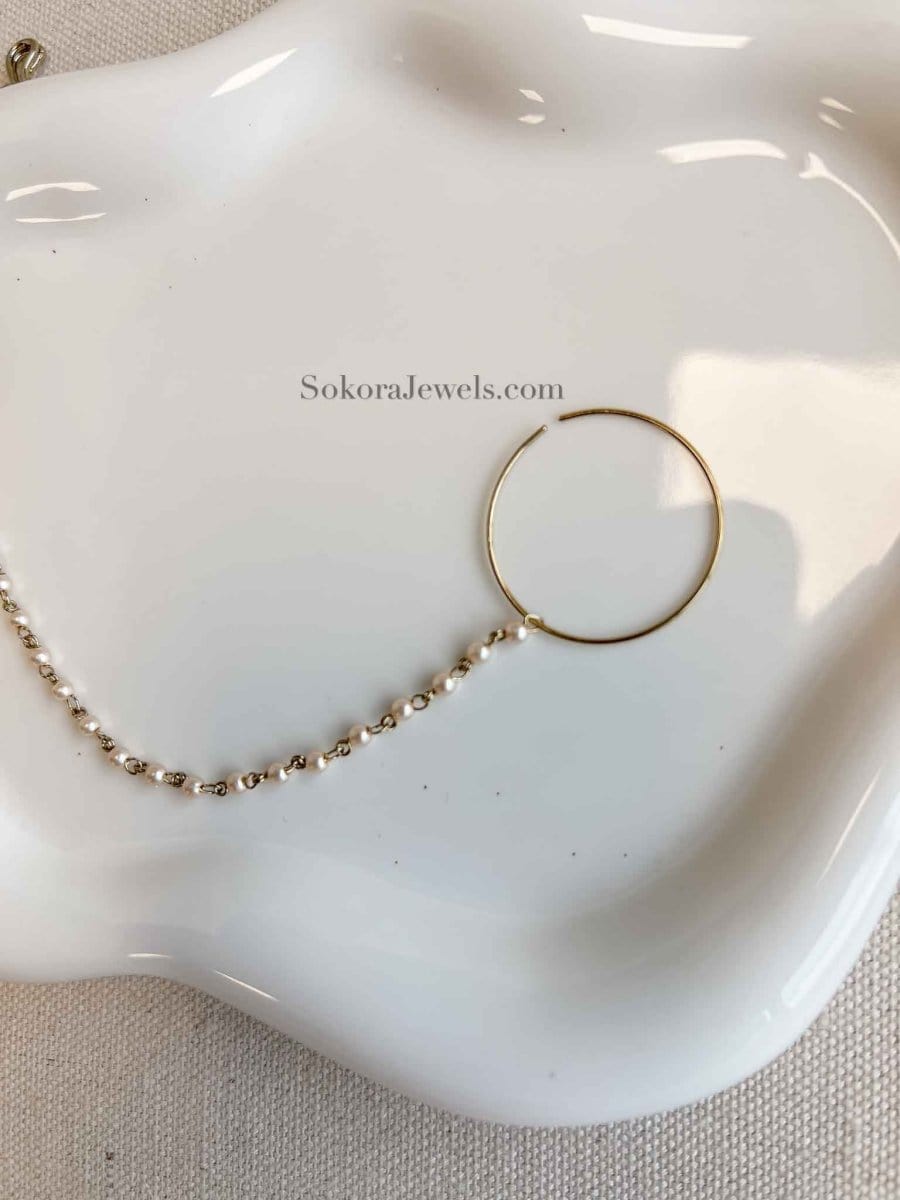 Simple Small Nose Ring - Slide Type - SOKORA JEWELSSimple Small Nose Ring - Slide Type