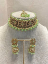SIMPLY IMPERFECT: Antique Gold Choker Set - Mint - SOKORA JEWELSSIMPLY IMPERFECT: Antique Gold Choker Set - Mint