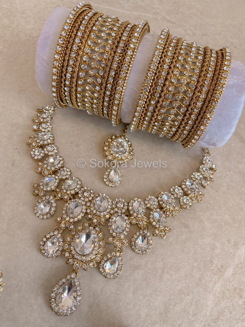 Simran Box Set - Gold & Clear - SOKORA JEWELSSimran Box Set - Gold & Clear