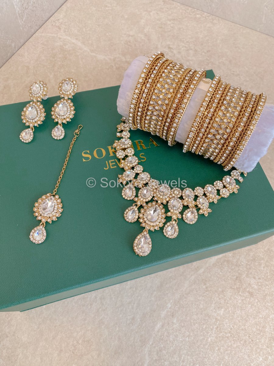 Simran Box Set - Gold & Clear - SOKORA JEWELSSimran Box Set - Gold & Clear