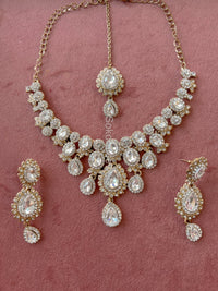 Simran Necklace Set - Clear - SOKORA JEWELSSimran Necklace Set - Clearnecklace sets