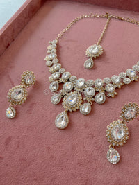 Simran Necklace Set - Clear - SOKORA JEWELSSimran Necklace Set - Clearnecklace sets